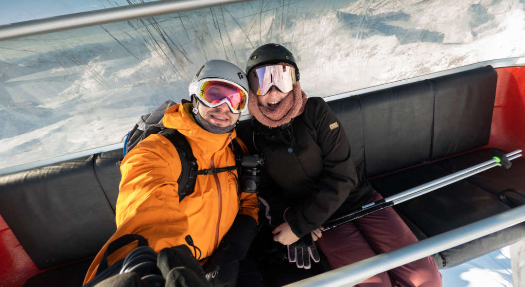 Molltaler-Gletscher selfie foto na lanovke