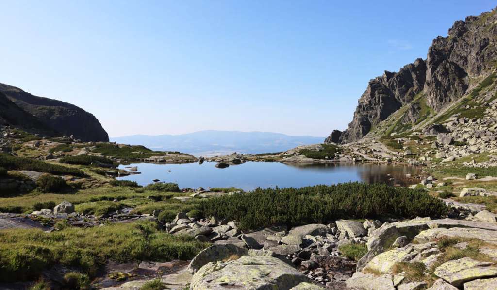 The tarn above the waterfall Skok