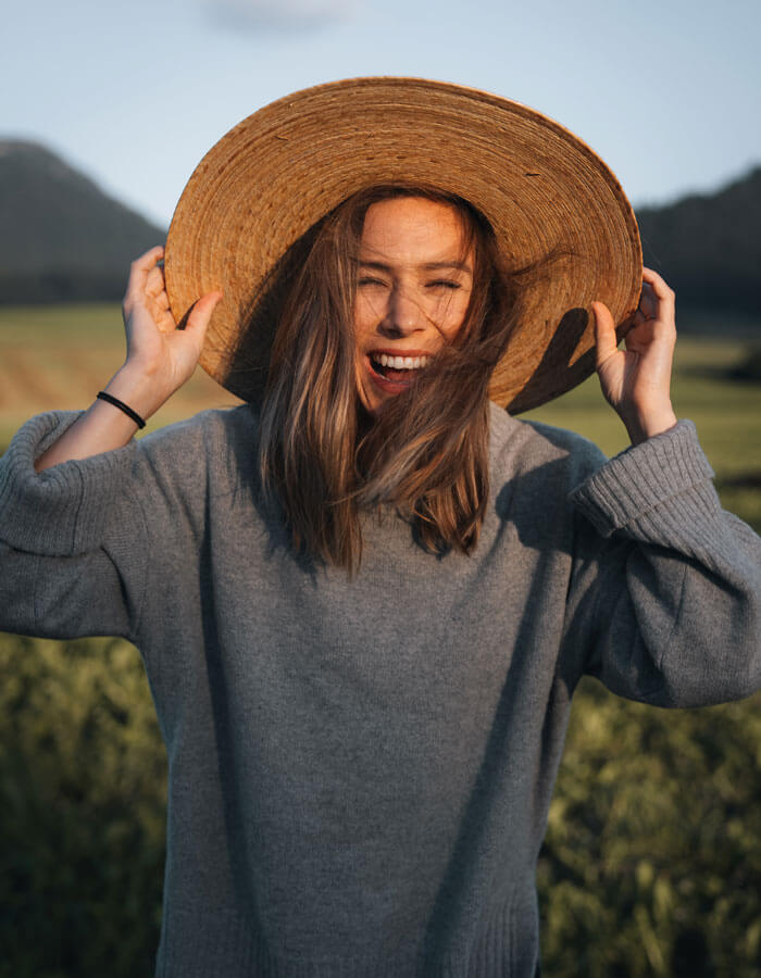 Woman with a hat in the Low Tatras