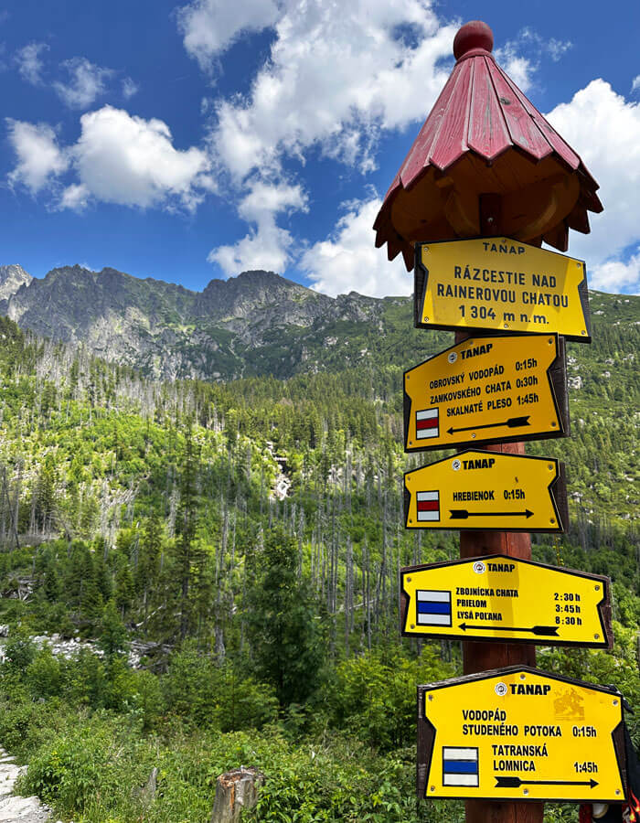 Crossroads above Rainer’s hut