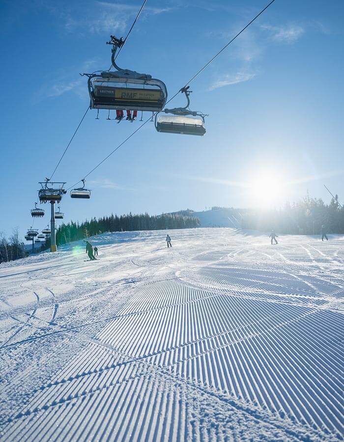 Cable cars and pistes in the Szczyrk resort