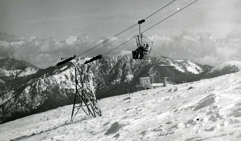 Pierwsza kolejka linowa na Chopku