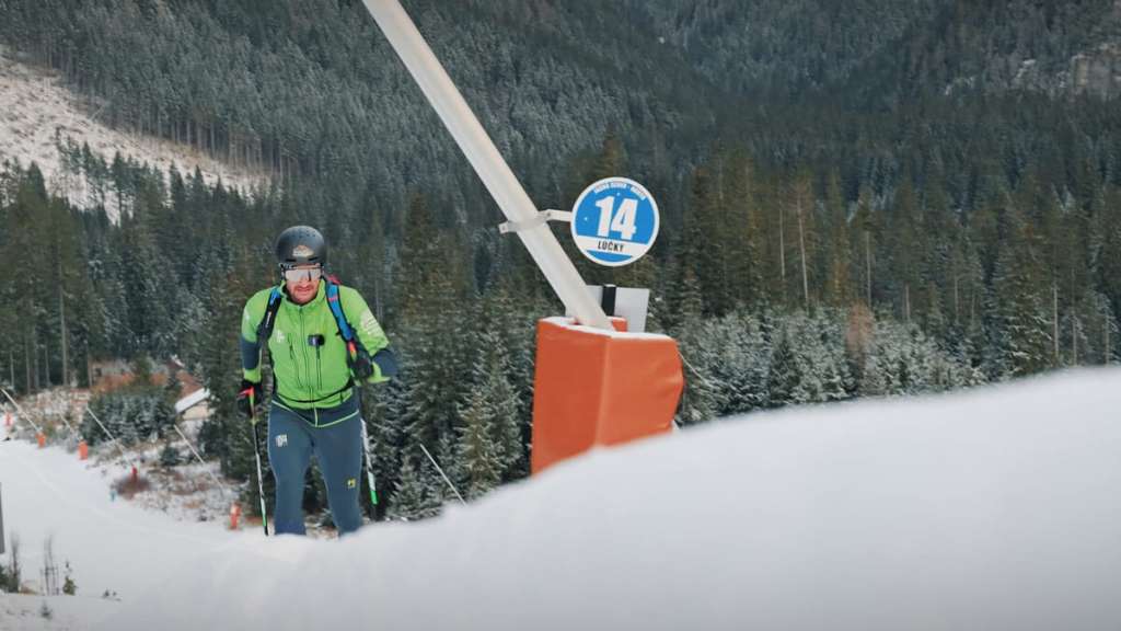 Ski mountaineer Jakub Šiarnik in Jasná