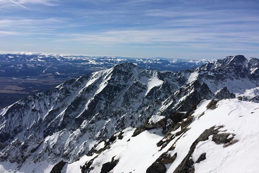 Ausblicke im Winter vom Lomnitzer Spitze