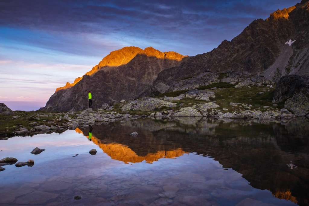 Der Bergsee oberhalb der Zbojnícka-Hütte