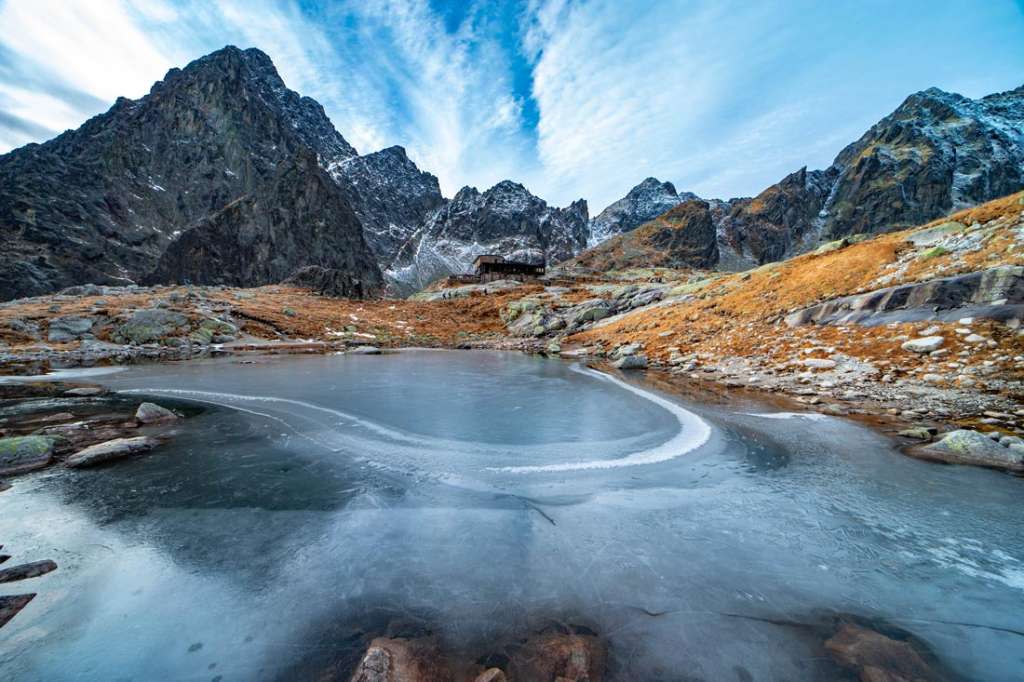 Malé Spišské pleso (Bergsee) in der Nähe von Téry-Hütte