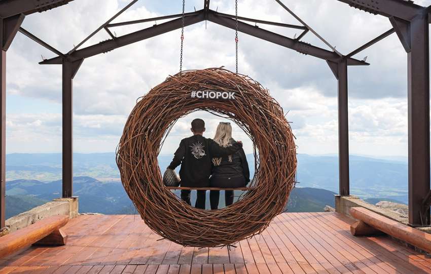 Huśtawkę z widokiem na Chopoku