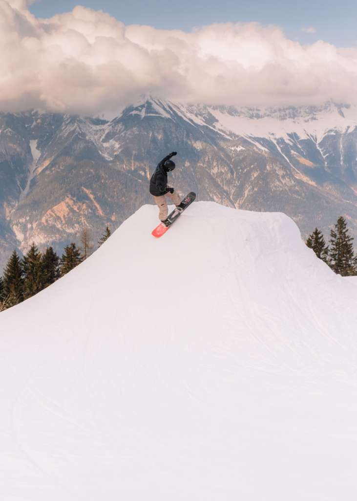 Snowboarding w Alpach