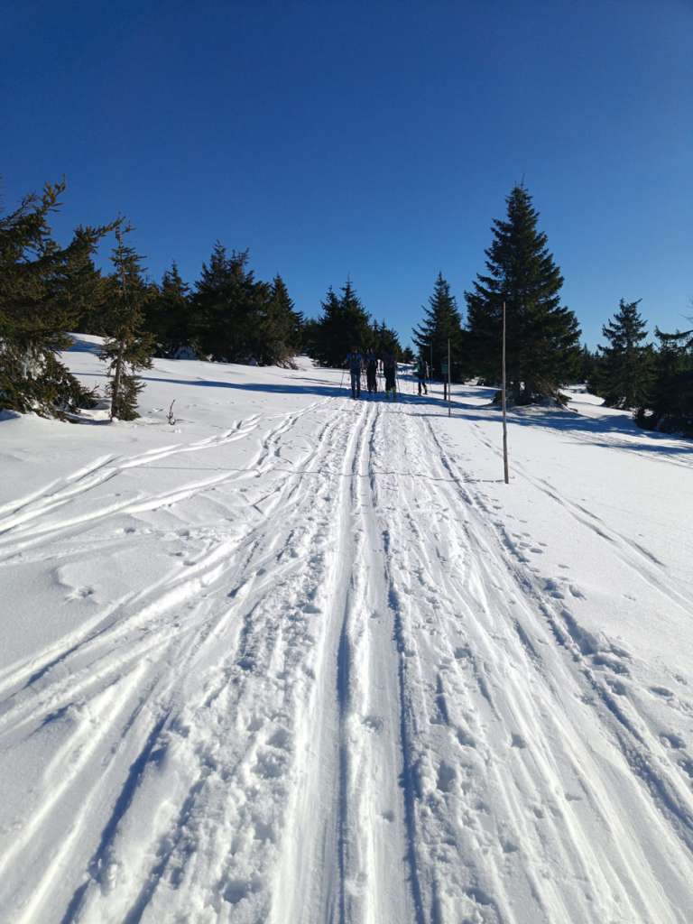 Ski touring route in the Krkonoše Mountains