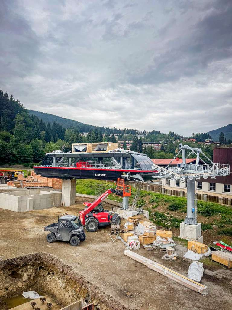 Construction of a new ski slope in Špindl