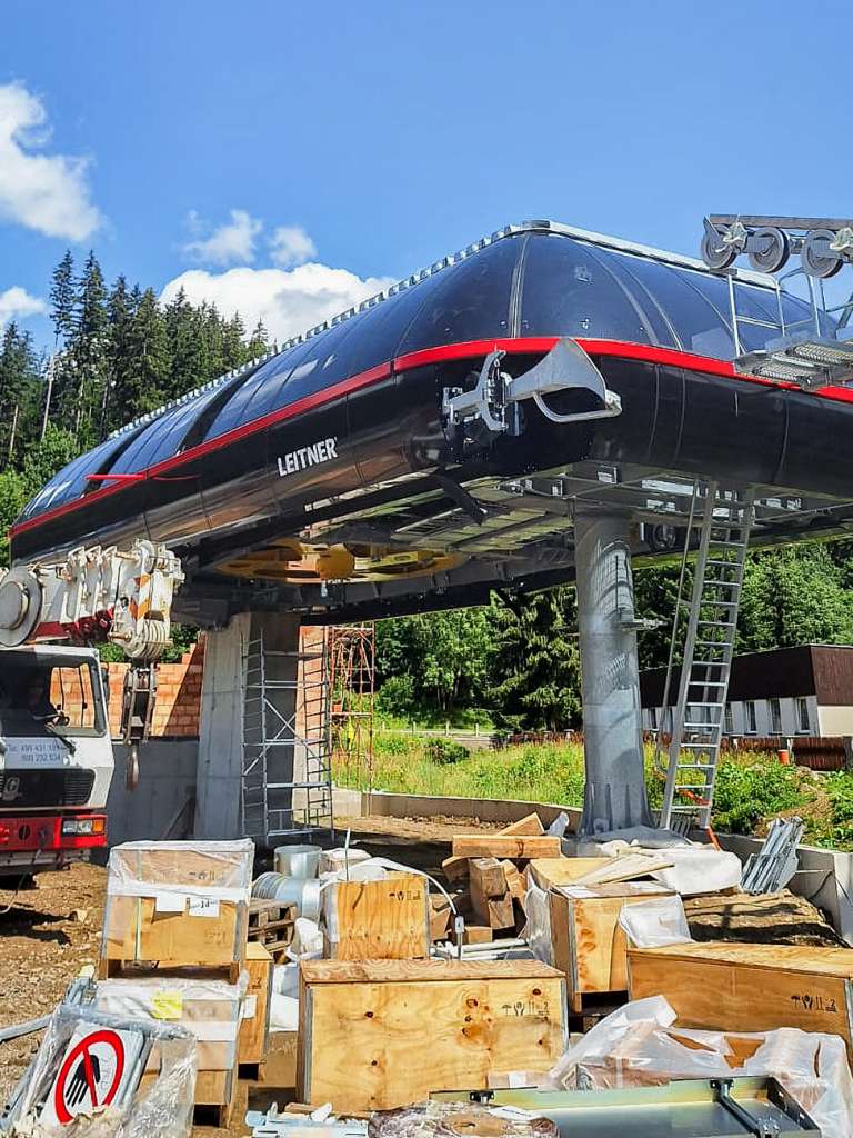 Construction of a new ski slope in Špindl