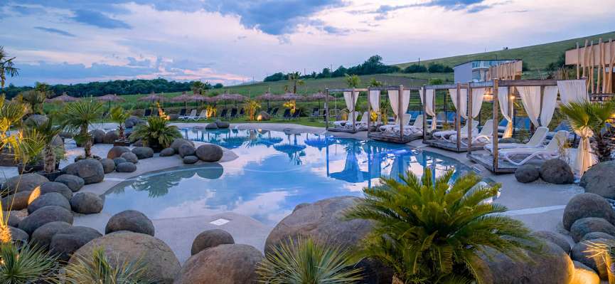 Vonkajšie jazierka pri Hoteli Lake Garden Tatralandia